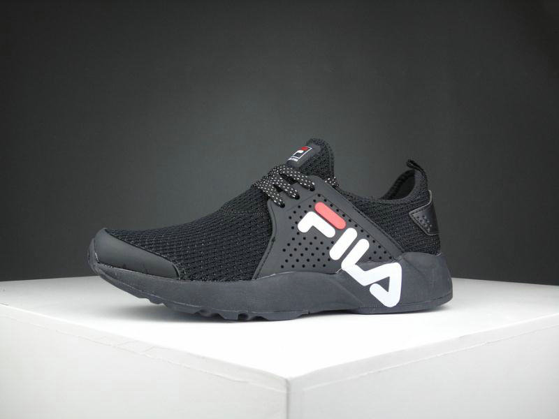 FILA Light Running Shoes Men Women All Black